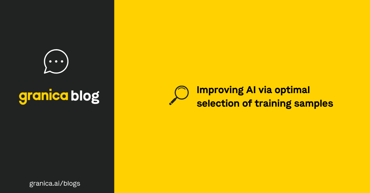 Improving AI via optimal selection of training samples
